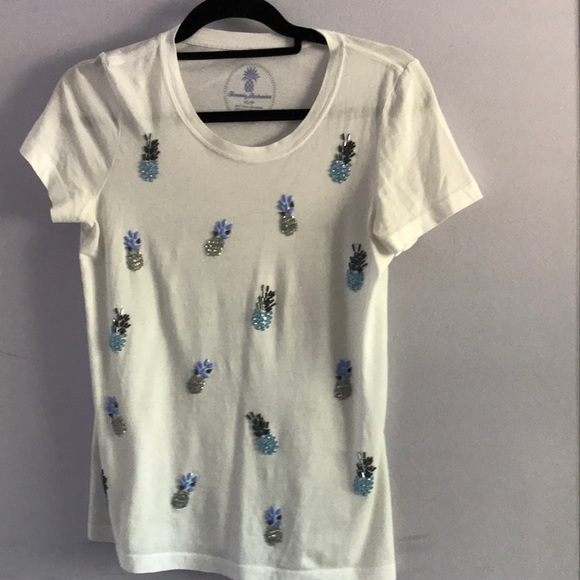 Tommy Bahama beaded T-shirt - Picture 1 of 2